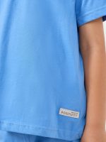 ⁦Styli Boys 2111041703 Solid Round Neck T-Shirt & Shorts Set⁩ - الصورة ⁦3⁩
