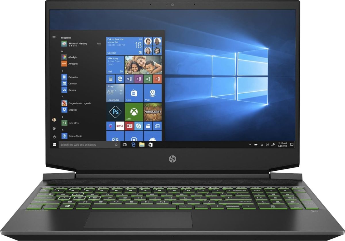 HP لابتوب العاب 15-DK1056WM بشاشة FHD 15.6 انش وذاكرة RAM 8GB وSSD 256GB ومعالج انتل كور i5-10300H وانفيديا جيفورس GTX 1650 سعة 4GB وويندوز 10 وكيبورد انجليزي اسود من بافيليون (ضمان لمدة عام)