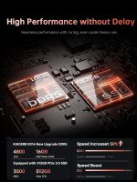 ⁦لابتوب العاب كايجر 2025 بمعالج AMD رايزن 7 6800H (8C/16T حتى 4.70GHz)، 16GB DDR5 512GB NVMe SSD، حتى 4TB، شاشة FHD 16 انش، واي فاي 6، كيبورد باضاءة خلفية، نوع C، مراوح مزدوجة⁩ - الصورة ⁦3⁩
