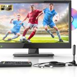 ديسوبري تلفزيون 16 بوصة 1080P مع مشغل دي في دي مدمج يدعم هوائي HDMI USB تلفزيون صغير لغرفة النوم/المنزل/المطبخ، تلفزيون 12 فولت للتخييم والسيارة والتخييم والكارافان والمنزل المتنقل