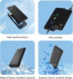 ⁦فيليبس باور بانك DLP1812PB 10000mAh 20 واط مع PD & QC3.0، منافذ USB-A ونوع C، متوافق مع سلسلة ايفون 16/15، جالاكسي S25/S24/S23 الترا، كيبل نوع C متضمن (اسود)⁩ - الصورة ⁦5⁩