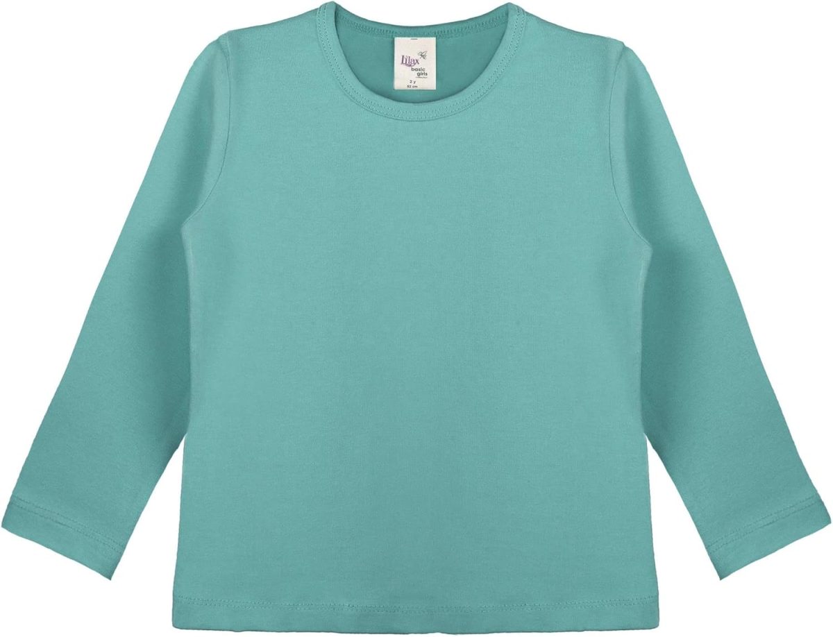Lilax girls Long Sleeve Shirts for Girls Crew