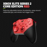 ⁦Xbox Elite Series 2 Core Wireless Controller Red Xbox Series X|S, Xbox One, and Windows Devices⁩ - الصورة ⁦2⁩