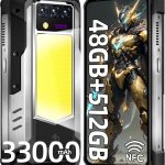 هاتف ذكي متين WP100 تيان بنظام اندرويد 14 سعة 48GB 512GB ديمنستي 7300 3K AMOLED شاشة 33000mAh كاميرا ليلية 5G