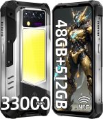 هاتف ذكي متين WP100 تيان بنظام اندرويد 14 سعة 48GB 512GB ديمنستي 7300 3K AMOLED شاشة 33000mAh كاميرا ليلية 5G