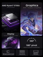 ⁦لابتوب كايجر 2025 AMD بمعالج AMD رايزن 7 5700U (8C/16T حتى 4.3GHz)، ذاكرة RAM 16GB وSSD NVMe 512GB، ويندوز 11، بطاقة رسومات راديون RX فيجا 8، واي فاي 6، رمادي⁩ - الصورة ⁦3⁩