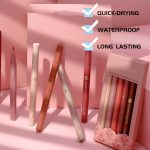 ⁦SWIUKPHE 6Pcs Liquid Waterproof Lip Liner Set, Lip Stain Tint Marker Pen, Gourd-Shaped Precise Chisel Tip for Smooth Application, Easy Glide, Nude Brown Matte Shades, Non-Feathering, Rich Color⁩ - الصورة ⁦2⁩