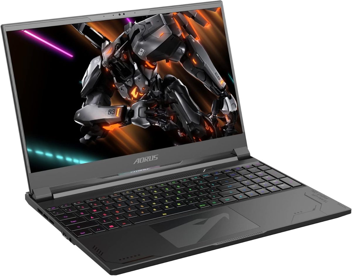 ⁦جيجابايت اوروس 15X: 15.6 انش 16:9 اطار رفيع QHD 2560x1440 165Hz انفيديا جيفورس RTX 4070 GPU 8GB GDDR6، انتل كور i9-13980HX، 16GB DDR5 RAM، 1TB SSD، ويندوز 11 هوم (AORUS 15X ASF-D3US754SH)، اسود⁩ - الصورة ⁦5⁩