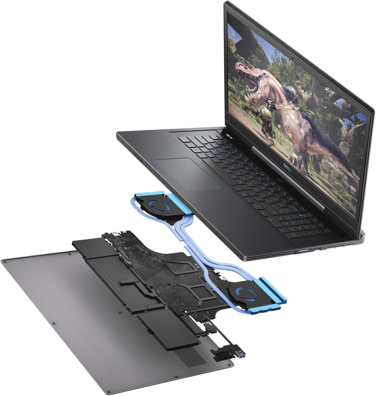 ⁦ديل لابتوب العاب G7 17 (ويندوز 10 هوم، الجيل التاسع انتل كور i7-9750H، انفيديا جي تي اكس 1660 Ti 6G، شاشة 17.3 انش FHD LCD، 512GB SSD، 16GB RAM) G7790-7662GRY-PUS⁩ - الصورة ⁦4⁩