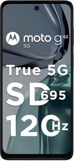 ⁦موتورولا جوال موتو G62 ثنائي شرائح الاتصال بذاكرة روم 128GB وذاكرة RAM 6GB (جي اس ام فقط | بدون سي دي ام ايه) هاتف ذكي 5G مفتوح من المصنع (ازرق فروستد) - اصدار عالمي⁩ - الصورة ⁦2⁩