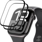 واقي شاشة من فورتبولي متوافق مع ساعة ابل 10 2024، شاشة حماية ثلاثية الابعاد منحنية ناعمة بتغطية كاملة سهلة التركيب مقاومة للماء وخالية من الفقاعات ومضادة للخدش HD لسلسلة اي ووتش 10 (46 ملم)