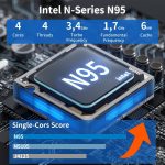 ⁦لابتوب العاب 15.6 انش FHD من نيوبيهير، انتل N95، SSD 512GB، ذاكرة RAM DDR4 16GB، بطارية 6000mAh، كيبورد باضاءة خلفية، فتح بصمة الاصبع، لابتوب ويندوز 11 للعمل والترفيه⁩ - الصورة ⁦2⁩