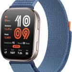 ايه كيه سوار نايلون متوافق مع ساعة امازفيت بيب 6 / بيب 5 الذكية، امازفيت جي تي ار 4، سوار معصم رياضي ناعم 22 ملم لساعة امازفيت بيب 6 / بيب 5 / جي تي ار 4 للنساء والرجال