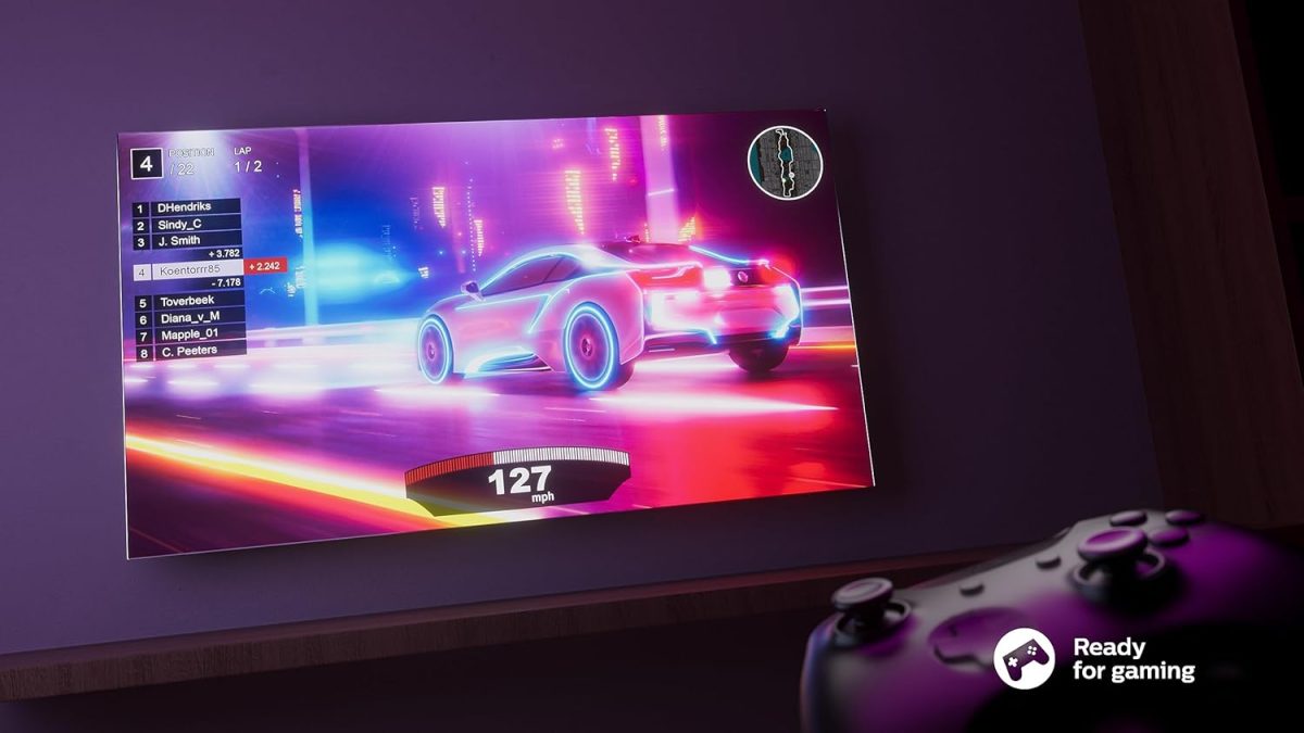 ⁦Philips PHS6808 32 inch Smart LED TV | 60Hz | Pixel Plus HD & HDR10 | SAPHI | Dolby Atmos | 10W Speakers | Google Assistant & Alexa Compatible⁩ - الصورة ⁦4⁩