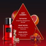⁦عطر هوت تشيري للنساء من اورا لندن - مزيج جذاب من روائح الزهور المنعشة والكرز العصير - عطر جذاب يدوم طويلا للنساء - او دي بارفان، 100 مل⁩ - الصورة ⁦2⁩