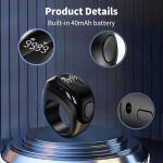 ⁦خاتم ذكري ذكي، 18 ملم 20 ملم 22 ملم، عداد تسبيح رقمي مع شاشة LED، تذكير بتوقيت الصلاة الاسلامية قابل لاعادة الشحن⁩ - الصورة ⁦5⁩