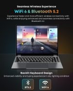 ⁦تشو وي لابتوب فري بوك 2 في 1 13.4 انش، 16GB LPDDR5 RAM 512GB SSD، انتل N150 (حتى 3.6GHz)، FHD 2520×1680، 2TB SSD، ويندوز 11، كيبورد باضاءة خلفية، واي فاي 6، بلوتوث 5.2، نوع C⁩ - الصورة ⁦6⁩