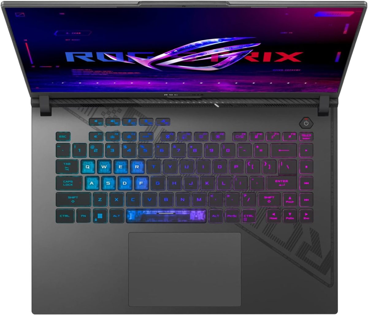 ⁦اسس لابتوب روج ستريكس G16 للالعاب، 16 انش WUXGA 165Hz، جيفورس RTX 4060 140 واط، الجيل 13 انتل 14-كور i7-13650HX، 16GB DDR5، 2TB PCIe SSD، ثاندربولت 4، 4 مناطق RGB، HDMI، RJ45، واي فاي 6E، ويندوز 11⁩ - الصورة ⁦2⁩