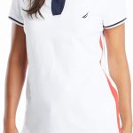 تي شيرت بولو قطني مرن ناعم بأكمام قصيرة للنساء من نوتيكا