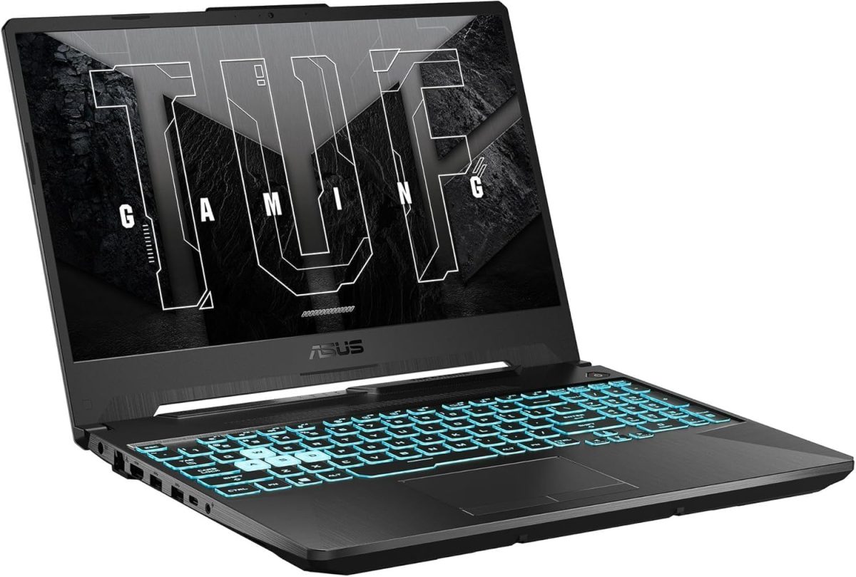 ⁦اسس لابتوب العاب تي يو اف A15 بشاشة 15.6 انش FHD 144Hz ومعالج AMD رايزن 7 7445HS وذاكرة RAM DDR5 16GB وSSD PCIe 4.0 512GB وانفيديا جيفورس RTX 3050 4GB وكيبورد RGB وويندوز 11، اسود جرافيت⁩ - الصورة ⁦2⁩