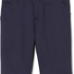 شورت برمودا French Toast للفتيات قابل للتعديل بخصر مطاطي من نسيج قطني مضلع (قياسي وإضافي)