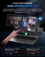 ⁦تشو وي لابتوب فري بوك 2 في 1 13.4 انش، 16GB LPDDR5 RAM 512GB SSD، انتل N150 (حتى 3.6GHz)، FHD 2520×1680، 2TB SSD، ويندوز 11، كيبورد باضاءة خلفية، واي فاي 6، بلوتوث 5.2، نوع C⁩ - الصورة ⁦3⁩
