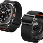 سبايجن سوار لايت فيت لساعة سامسونج جالكسي الترا 47 ملم من النايلون - اسود