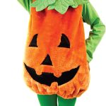 Spooktacular Creations Halloween Baby Pumpkin Costume with Green leaves for Toddler Kids Halloween Dress Up Pumpkin Party