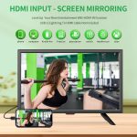 ⁦تلفزيون 20 بوصة من جيكسيوب، زوايا عرض كاملة 1080P HD، تلفزيون رقمي صغير يثبت على الحائط للمطبخ - منافذ HDMI/USB - مدخلات محول تيار مستمر 12 فولت تيار متردد للكرفان وغرف النوم⁩ - الصورة ⁦5⁩