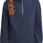 بلوفر باكمام طويلة ونصف سوستة للبنات من بليبين، مقاس 6-15 سنة