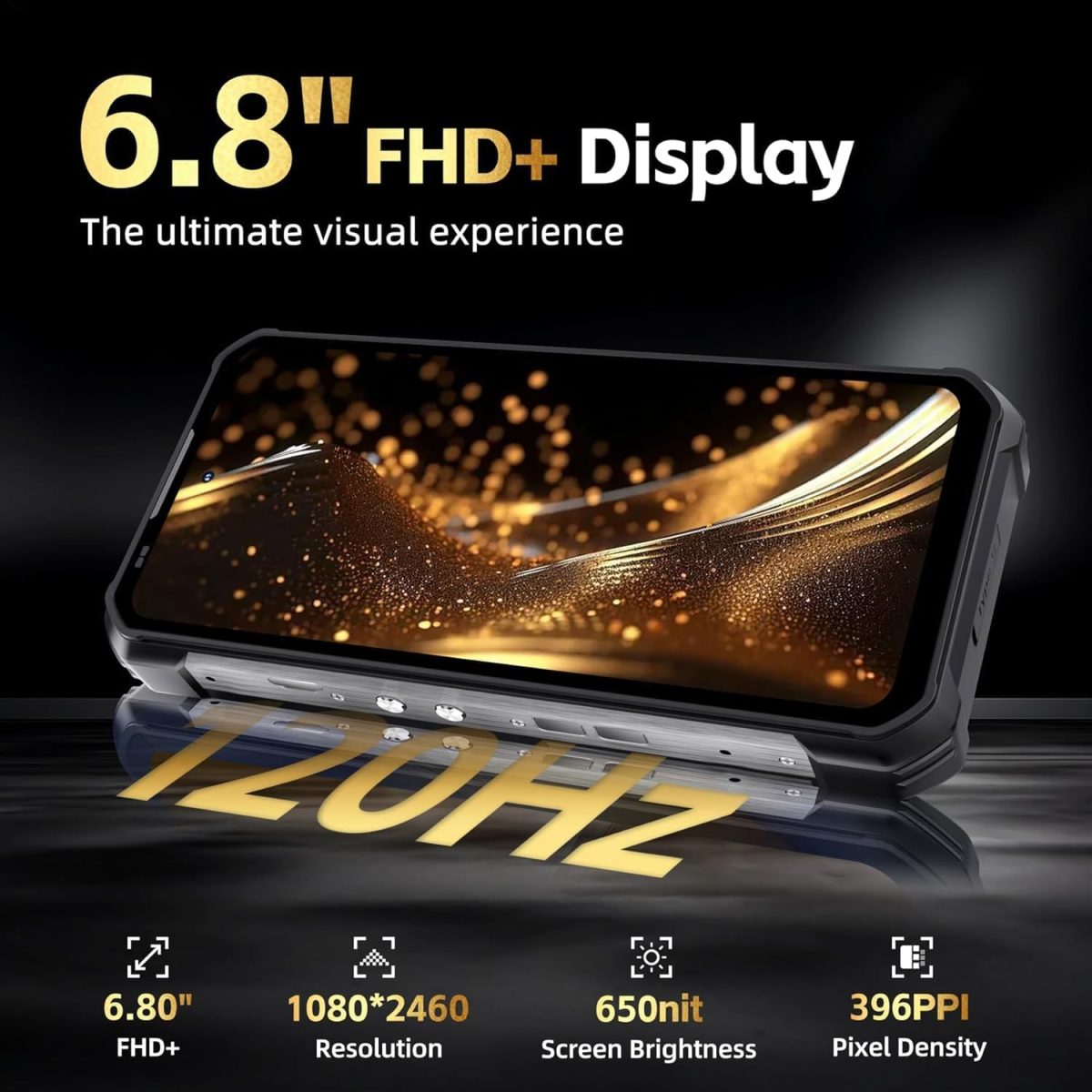 ⁦هاتف ذكي متين WP100 تيان بنظام اندرويد 14 سعة 48GB 512GB ديمنستي 7300 3K AMOLED شاشة 33000mAh كاميرا ليلية 5G⁩ - الصورة ⁦5⁩