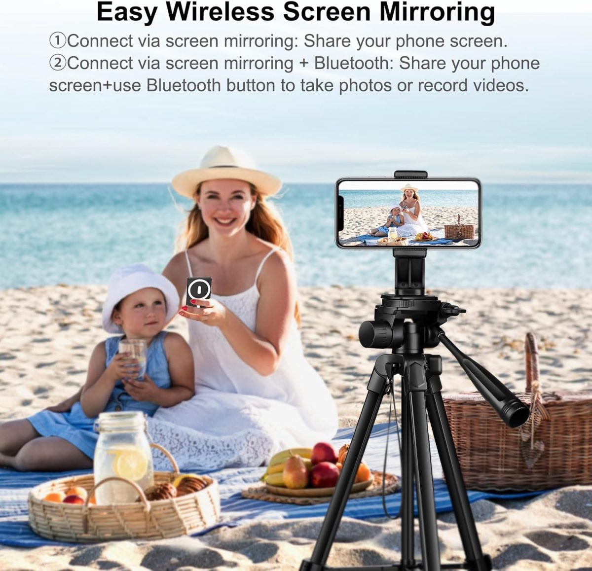 ⁦MAGEX Phone Vlog Selfie Monitor Screen, 4" Wireless Magnetic Selfie Screen for iPhone Android Back Camera Monitor for 4K Recording Selfie Vlog Live Stream TikTok, WiFi Uninterrupted⁩ - الصورة ⁦4⁩