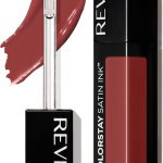 ريفلون احمر شفاه سائل، مكياج شفاه كولور ستاي ساتان، الوان شفاه غنية تدوم طويلا، تركيبة من زيت بذور الكشمش الاسود، 032 ليدي توباز، 0.17 اونصة سائلة
