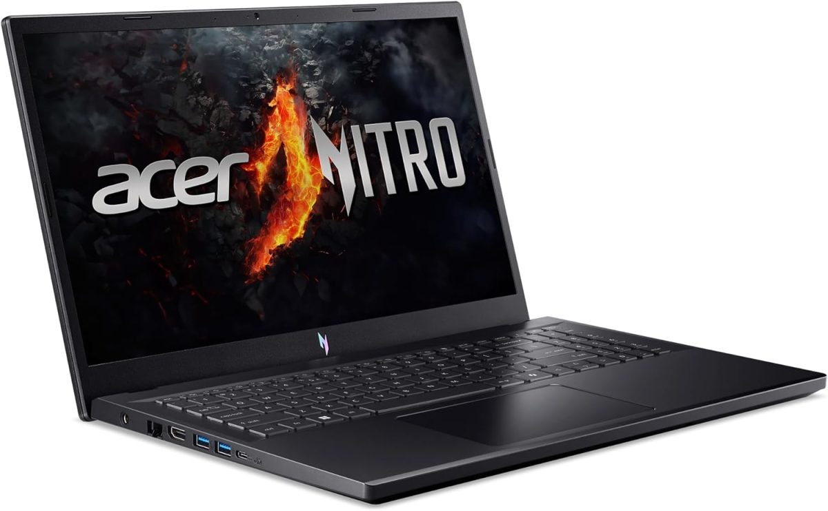⁦ايسر لابتوب العاب نيترو في بمعالج AMD رايزن 5 7535HS سداسي النواة وبطاقة رسومات انفيديا جيفورس RTX 4050 وشاشة 15.6 انش FHD IPS 144Hz وDDR5 8GB وSSD 512GB وواي فاي 6 وكيبورد باضاءة خلفية ANV15-41-R5N6⁩ - الصورة ⁦11⁩
