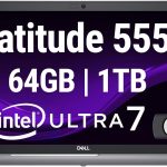 اويم جينوين نوت بوك 2024 لاتيتيود 5550 للاعمال بشاشة 15.6 انش FHD انتل الترا 7-155U (افضل من i7-1355U)، ذاكرة RAM DDR5 64GB، ذاكرة مستديمة 1TB، واي فاي 6E، بلوتوث، كيبورد باضاءة خلفية، كاميرا ويب HD،
