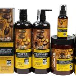 مجموعة شامبو وبلسم بزيت الارجان المغربي خالية من الكبريتات، مثالية للشعر التالف والجاف والمجعد - تركيبة كثيفة للشعر الناعم/الرقيق، امن على الشعر المصبوغ والمعالج بالكيراتين (مجموعة 4 في 1)