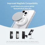 ⁦انكر جراب موبايل مغناطيسي من فليكس ستاند، مضاد للانزلاق والسقوط مع حامل حلقي، جراب موبايل ايفون متوافق مع ماج سيف، مصمم حصريًا لموبايل ايفون 15 برو ماكس 6.7 بوصة⁩ - الصورة ⁦4⁩