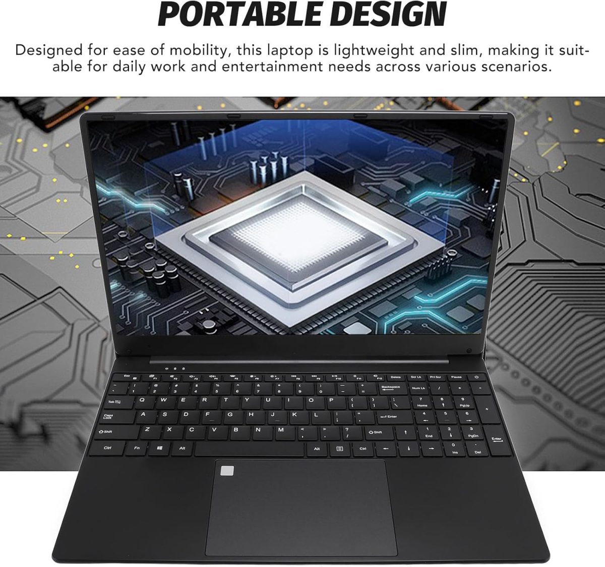 ⁦بلايستي لابتوب 15.6 انش، شاشة 1920x1080، وحدة معالجة مركزية N5095A، 8GB DDR4، 1TB SSD، الالعاب، فتح بصمة الاصبع⁩ - الصورة ⁦6⁩
