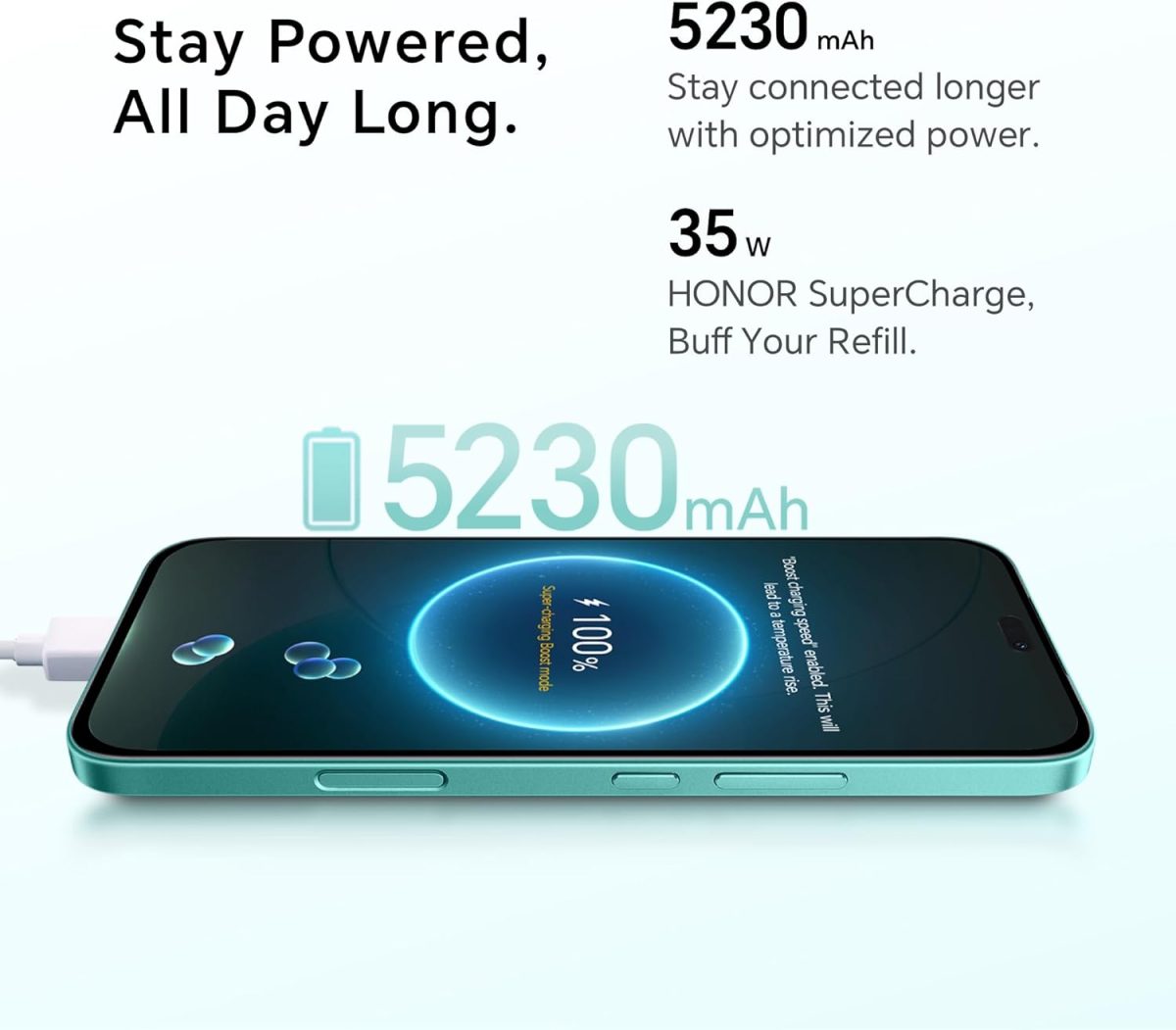 ⁦اونر هاتف ذكي 400 لايت غير مقفل 5G اندرويد بالذكاء الاصطناعي، زر كاميرا بالذكاء الاصطناعي، كاميرا 108MP، تخزين 8GB+256GB، مقاوم للماء، رمادي مخملي (اصدار عالمي)⁩ - الصورة ⁦9⁩