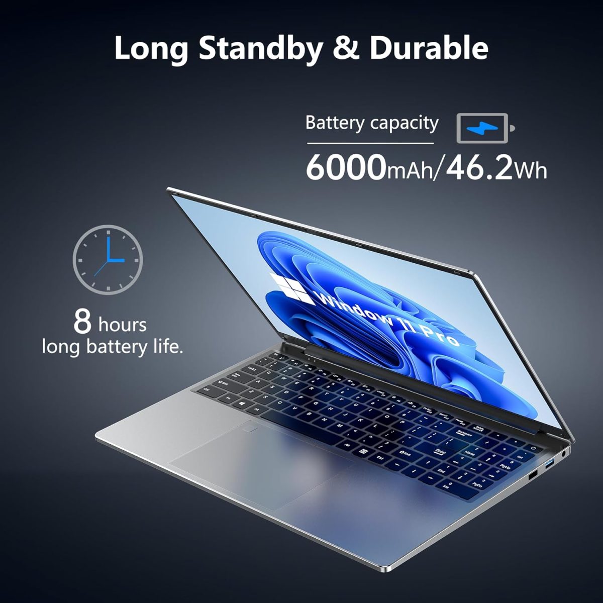 ⁦لابتوب العاب N95 (حتى 3.4GHz)، شاشة FHD 16 انش (1920 × 1200)، 16GB RAM 1TB SSD، بلوتوث، كيبورد باضاءة خلفية، ويندوز 11 برو⁩ - الصورة ⁦5⁩