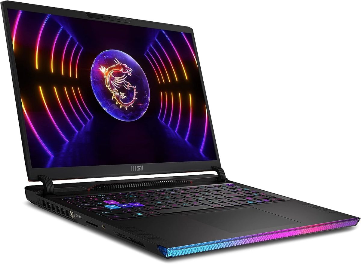 ⁦MSI لابتوب العاب رايدر GE68HX 16 انش FHD (1920×1200) 144Hz ومعالج انتل كور i9-13950HX 24 نواة جيل 13 حتى 5.50GHz وRAM DDR5 32GB وSSD NVMe 1TB وبطاقة جيفورس RTX 4060 8GB GDDR6 وويندوز 11 هوم⁩ - الصورة ⁦2⁩