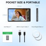 ⁦MAGEX Phone Vlog Selfie Monitor Screen, 4" Wireless Magnetic Selfie Screen for iPhone Android Back Camera Monitor for 4K Recording Selfie Vlog Live Stream TikTok, WiFi Uninterrupted⁩ - الصورة ⁦9⁩