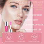 ⁦ملمع شفاه ملون بزيت التوت الشفاف المرطب، زيت العناية بالشفاه غير اللاصق مع لمسة نهائية زجاجية، يغذي ويصلح وينعم الشفاه⁩ - الصورة ⁦3⁩