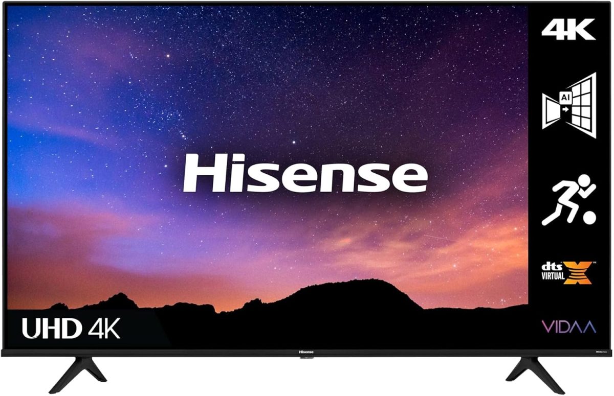 هايسينس تلفزيون ذكي 75A6GTUK (75 انش) 4K UHD مع دولبي فيجن HDR ودي تي اس فيرتشوال اكس ويوتيوب ونتفليكس وبلوتوث وواي فاي (2021) اصدار عالمي