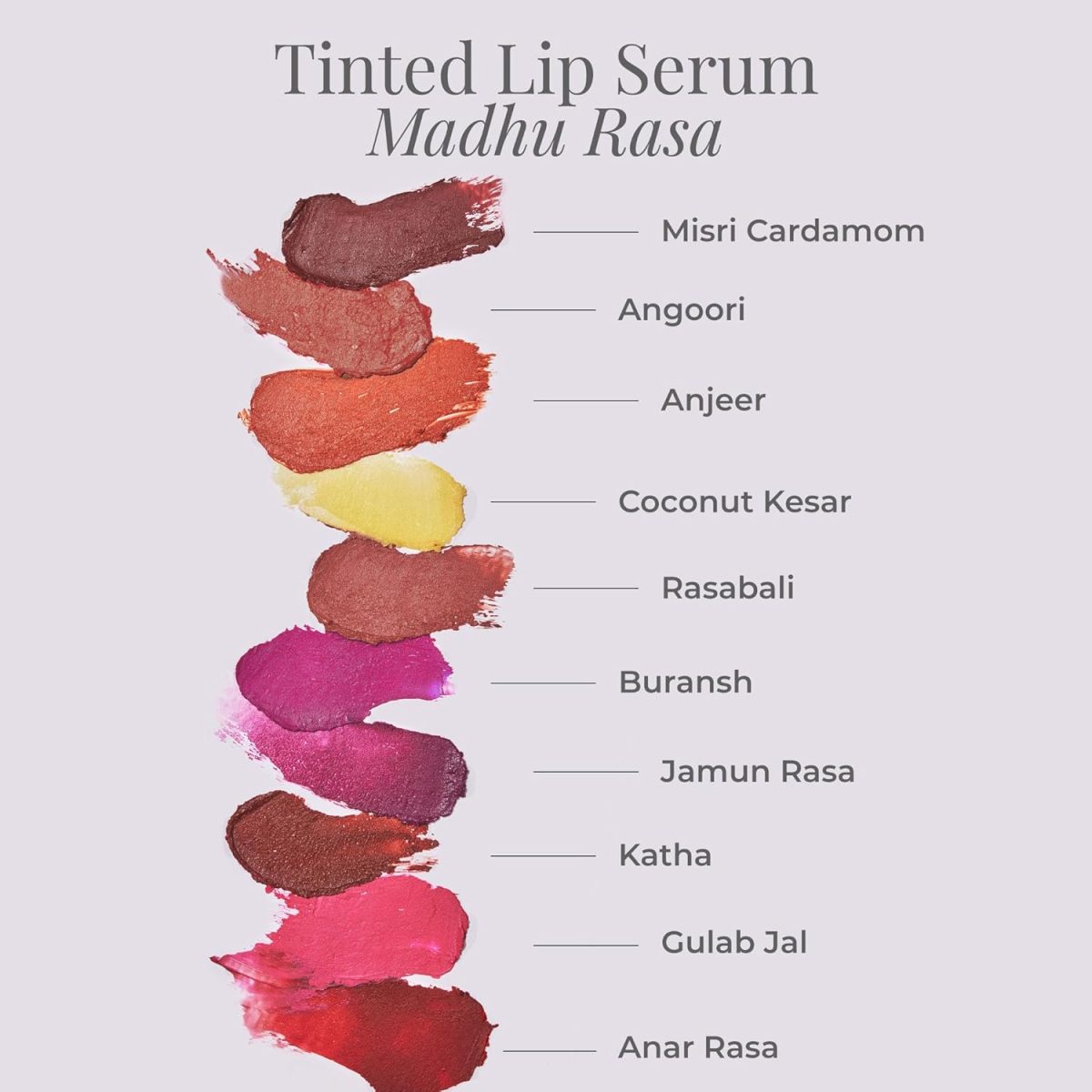 ⁦Forest Essentials Tinted Lip Serum Madhu Rasa Anar Rasa 2.2g (Lipstick)⁩ - الصورة ⁦4⁩