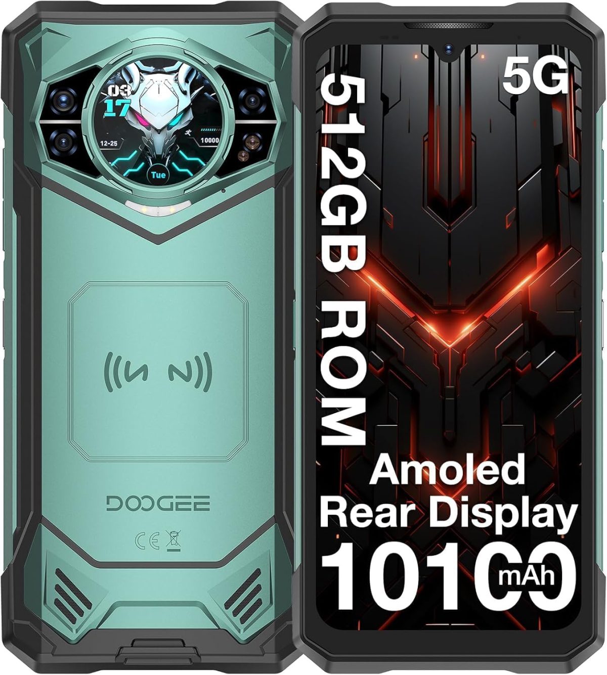 هاتف S200X متين 12GB+512GB شاشة IPS 6.75 انش اندرويد 14 10100mAh بطارية 33 واط ديمنستي 7050 ثماني النواة 5G ان اف سي