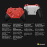 ⁦Xbox Elite Series 2 Core Wireless Controller Red Xbox Series X|S, Xbox One, and Windows Devices⁩ - الصورة ⁦8⁩