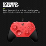 ⁦Xbox Elite Series 2 Core Wireless Controller Red Xbox Series X|S, Xbox One, and Windows Devices⁩ - الصورة ⁦4⁩