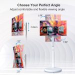 ⁦32-Inch Portable Smart TV Touch Screen,Rolling TV on Wheels with Voice Control,Android OS 8G RAM+128G Storage Built-in Battery 10500mAh Battery,for home⁩ - الصورة ⁦2⁩