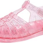 جوجو ياه صندل جيلي للبنات، صندل مسطح مغلق من الامام للاميرة الصيفية، صندل مسطح للشاطئ والصياد والصياد والشاطئ للاطفال الصغار والاطفال الكبار